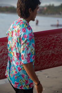 Camisa Hawaiana - Celeste Bugambilia