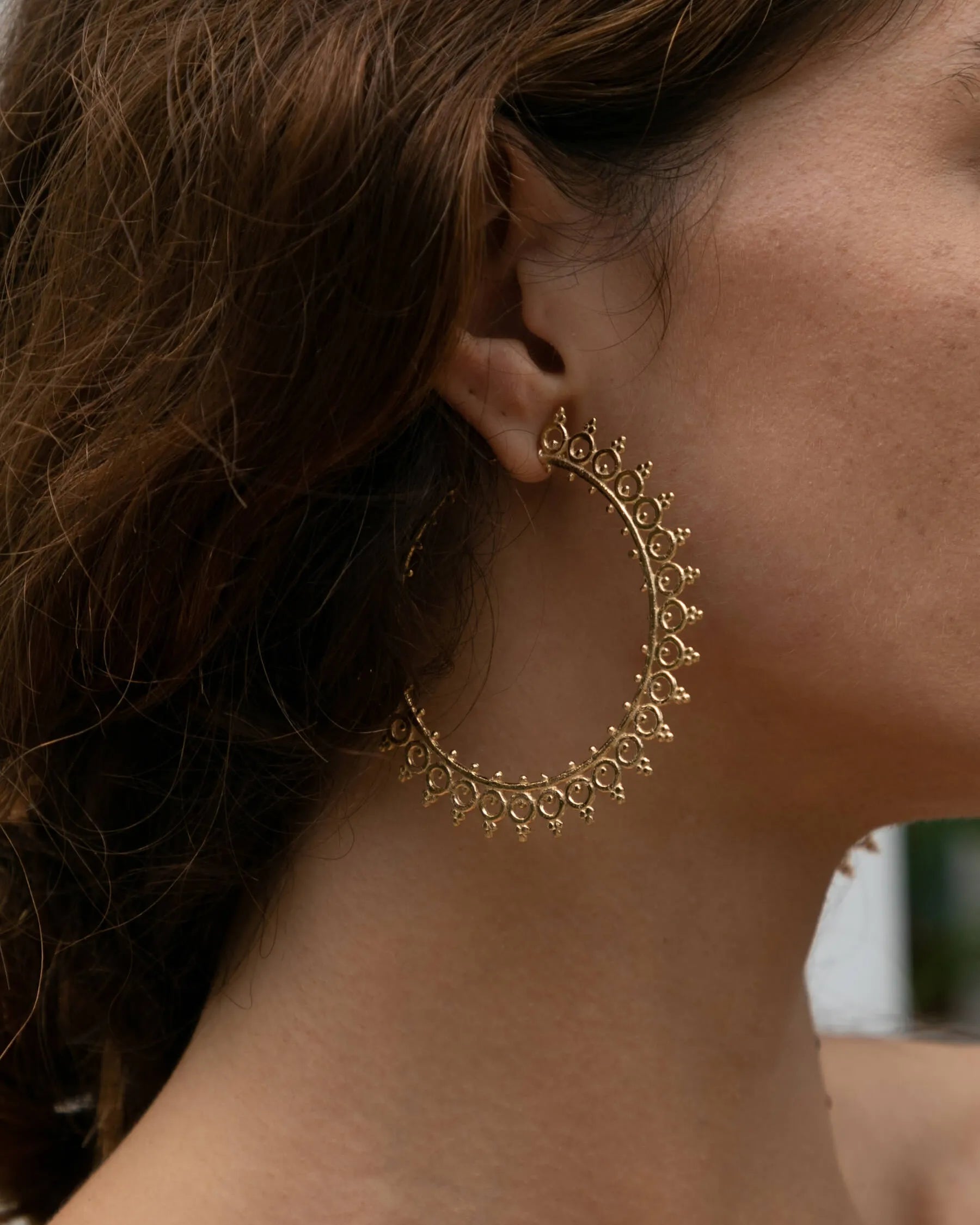 Tribal Hoop Earrings Diosamar